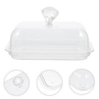 Butter Lid Bread Container Dish Holder Box Storage Large Rectangular Handle Refrigerator Covers Keeper Dishes Cake Countertop