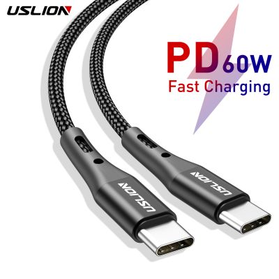 （A LOVABLE） USLION 60W USB C ถึง Type C สายชาร์จ （A LOVABLE）QC 3.0 Quick ChargePhone Data Cord For12Mi 11 Samsung