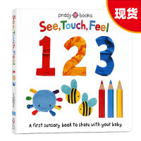 Touch book digital learning English original see touch feel 123 English imported original word learning book childrens English Enlightenment paperboard Book Letter Book Cognitive Ability enlightenment Roger Priddy