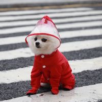 Full-Cover Dog Raincoat Rainboots One-Piece Pet Dog Waterproof Jackets Clothes For Puppy Jumpsuit Chihuahua Yorkie Pet Rain Coat Rain Boots