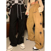 Sweatpants Women Baggy Sports Pants Joggers Star Embroidery Streetwear High Waisted Trousers Women Drop Fast Ship korean clothes