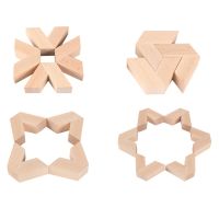 16pcs V Shape Natural Large Wooden 3D Building Blocks Toys Baby Unpaint Wooden Montessori Educational Stacking Blocks Toy Child