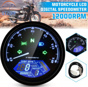 12000RPM Đồng hồ điện tử xe máy Đồng Hồ Kỹ Thuật Số LCD Xe Máy