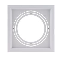 White Square Recessed Downlight Fitting Hole Ceiling AR111 Fitting Aluminum Led Ceiling Spot Down Light Indoor Housing