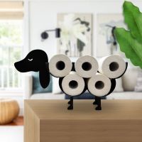 Funny Sheep Cat Dog Roll Toilet Paper Holder Wall-mounted Pig Animals Metal Free-standingTissue Storage Rack Home Decorative Toilet Roll Holders