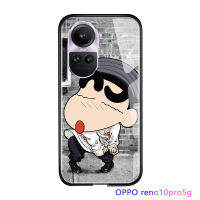 Serpens เคส OPPO Reno10 Pro 5G ลายอนิเมะสำหรับเด็กผู้หญิง,เคสแฟชั่นสำหรับผู้ชายชุดปลอกฝาหลังกระจกนิรภัยมันวาว