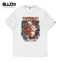 COD 081อะนิเมะการ์ตูนญี่ปุ่น Ghost Slayer Blade Black Tide Brand Big Tengu Mask Printing Men s Short Sleeves