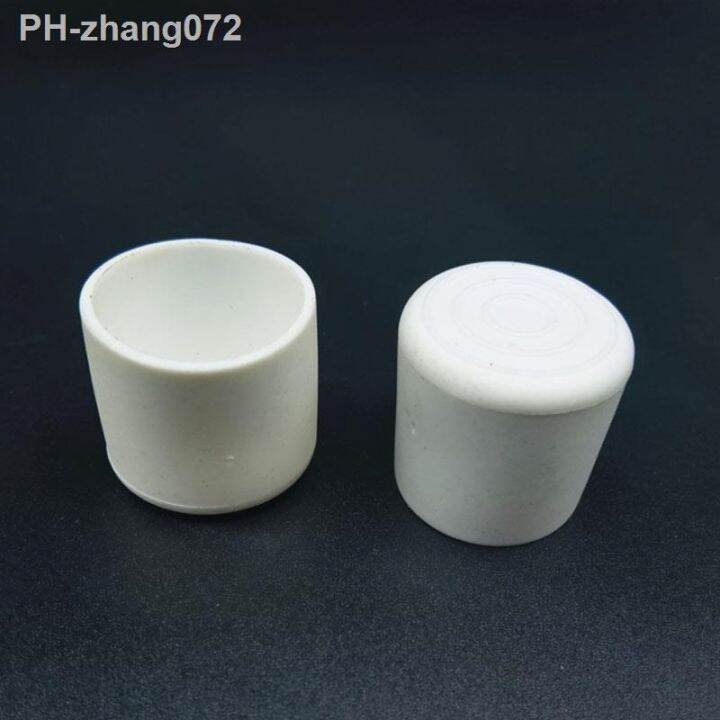 2-4-8pcs-white-chair-table-feet-stick-pipe-tubing-end-cover-caps-cap-pvc-rubber-10mm-50mm