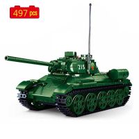 รุ่นสำหรับทหาร WW2สงครามโลกครั้งที่สอง T-34โซเวียต/85ถังขนาดกลางแบบ DIY ทหาร SWAT อิฐของเล่นของขวัญคริสต์มาสบล็อกตัวต่อ