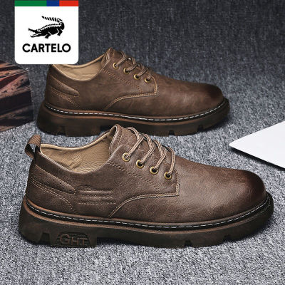 BKY807 CARTELO ฤดูใบไม้ผลิรองเท้าหนังผู้ชาย2022ใหม่ชายธุรกิจอย่างเป็นทางการสูทสีดำนุ่มด้านล่างรองเท้าสไตล์