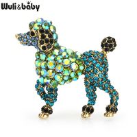 【YF】 Wuli baby Rhinestone Dog Brooches Metal Brooch Pins Gifts