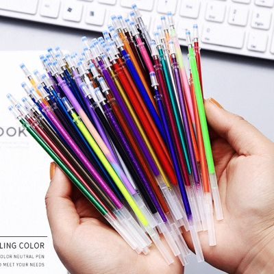 hot！【DT】 Gel Refills Set 12/100 Colors Glitter Metallic Highlighter Color Ink for Adult Painting Markers