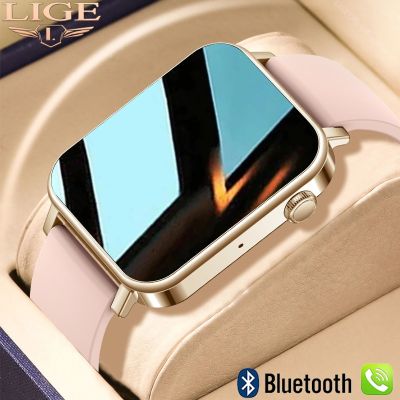 ZZOOI LIGE Female Smart Watch Women Smartwatch Bluetooth Call Blood Pressure Monitoring SmartWatch For Ladies Android iOS Wifes Gift