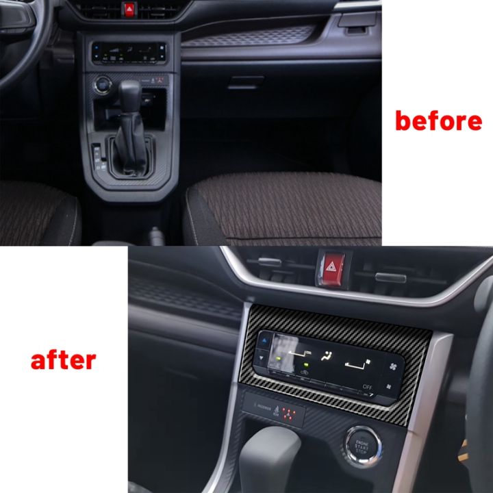 for-toyota-veloz-avanza-2022-carbon-fiber-audio-air-conditioner-switch-buttons-frame-cover-trim-sticker