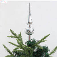 FunToys เครื่องประดับคริสต์มาส Treetop ชุบเงินสีแดงทองพลาสติก Finial ที่ไม่ซ้ำกันของสะสม