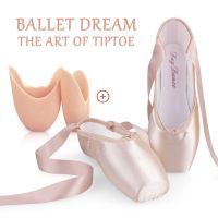 【Love ballet】สาวซาตินระบำบัลเล่ต์ปวงรองเท้าเด็กผู้ใหญ่รองเท้าบัลเล่ต์กับ RibbonsPractise ระบำรองเท้าผู้หญิงรองเท้าเต้นรำ