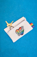 BANGKOK TALES: ACCESSORIES-POUCH-โชคดีสีรุ้ง2023-WHITE-S PRIDE RAINBOW