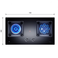 UM Built-In เตาแก๊ส5kw Fierce Fire Power เตาแก๊สในตัวตาราง Dual ใช้2 Burner เตาสำหรับห้องครัว Cooktop แก๊ส Burner