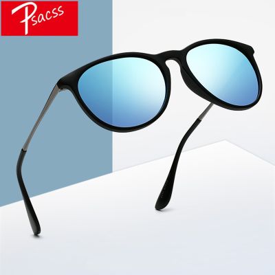 Psacss NEW Classic Round Polarized Sunglasses Men Women Vintage High Quality Brand Designer Male Fashion Retro Sun Glasses UV400