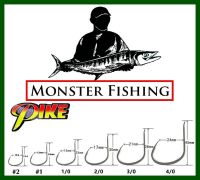 thaifishing ตัวเบ็ดจิ๊ก ตูดแบน Monster  GT Pike  #1 #2 1/0 2/0 2.5/0 3/0 4/0 5/0คม แข็ง ทนน้ำเค็ม (1ชุด 6ตัว)