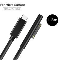 [CNIU digital accessories] สายชาร์จสำหรับ Microsoft Surface Pro 3 4 5 6 GO Book 2 1หัวแม่เหล็ก65W 15V PD ชาร์จเร็ว1.8M USB แหล่งจ่ายไฟแบบ C