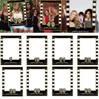 16th 21th 30th 40th 50th 60th Birthday Photo Booth Frame Props ONE Year Old Party Decorations Adult PhotoBooth