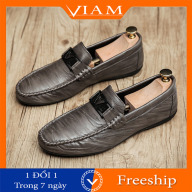 [XẢ HÀNG LẺ SIZE ] Giày Lười Da Xịn Nam Phong Cách Thời Trang Đẹp Chất Mới Nhất 2021 VIAM SM203 thumbnail