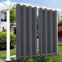 Patio Outdoor Curtain Sun Block Windproof Window Curtains Waterproof Blackout Curtains For Garden Bedroom Drapes Porch Gazebo