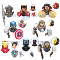 The Wanda Ultron 6 Infinite Gems Captain Doctor Iron Black Strange Panther Man รุ่น Building Blocks MOC อิฐชุดของเล่น