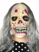 original Halloween Horror ghost mask script kills dance party dress up performance bad face long hair female ghost escape room