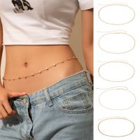 Boho Simple Fishtail Cross Snake Chain Star Gold Color Metal Waist Chains Female Summer Navel Chain Girl Charm Fashion Jewelry