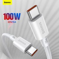 Baseus 100W USB Type C เป็น Type C สายชาร์จสำหรับเร็ว Macbook Pro Huawei Lenovo แล็ปท็อปโทรศัพท์มือถือสายเคเบิลแบบรวดเร็ว