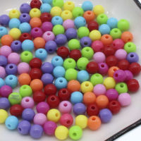 200Pcs 6mm Acrylic Round Ball Spacer Beads For Jewelry Making DIY Jewelry Accessories