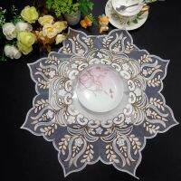 Morris8 Jacquard Octagon Lace Embroidered Tablecloth Tea Set Oven Microwave Rice Cooker Cover Desk Lamp Notebook Dust Cloth Decoration