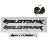 ชุด Sticker สติ๊กเกอร์ ติดข้างรถ+ติดท้ายรถ "WILDTRAK" 3 ชิ้น สีดำขอบเทา สำหรับ Ford Ranger Wildtrak ปี 2018-2020