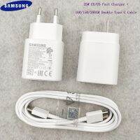 อะแดปเตอร์ชาร์จติดผนังที่ชาร์จไวทันไว25W USB PD ของแท้สำหรับ Galaxy Note 20 10 S23 S22อัลตร้าพลัส S21 S20 M31s FE