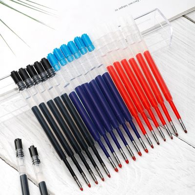 หมึกพลาสติกสีแดงสีดำสีน้ำเงิน50ชิ้น/เซ็ต99มม. 9.9ซม. รีฟิลเติมปากกาหมึกเจล G2เปลี่ยนได้เขียนอย่างราบรื่นหัวละเอียด0.5มม. สำหรับปากกาปาร์คเกอร์