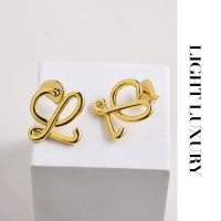 2023 Genuine  Luojia Ruyi Light Plate 139554 Earrings Womens Earrings Temperament Original Ear Blocks Niche Design 2023 Hot Style