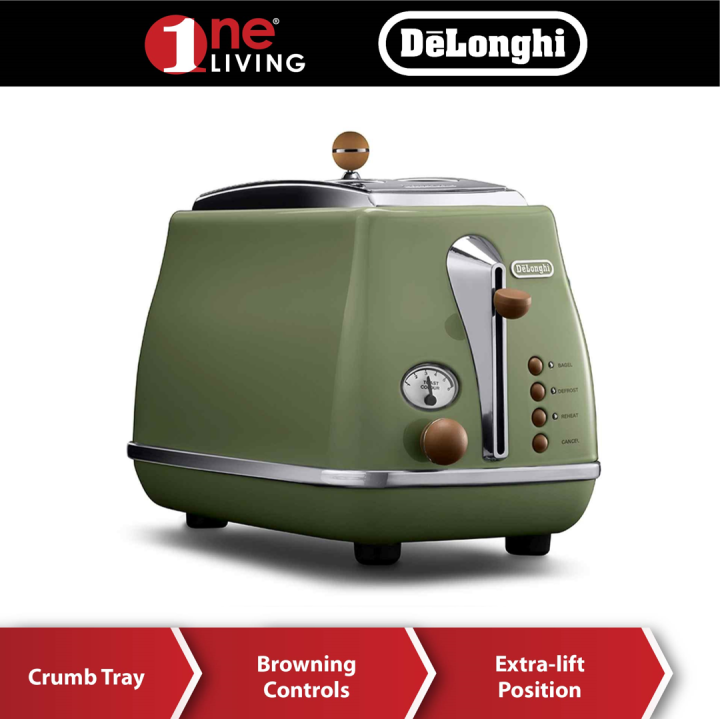 Delonghi Icona Vintage Toaster CTOV2003 CTOV2003 .GR Green