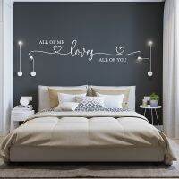 [HOT W] งานแต่งงานคู่ครอบครัว Love Quote สติ๊กเกอร์ติดผนังห้องนอน All Of Me รัก All Of You Wall Decal ห้องนั่งเล่นไวนิล Decor