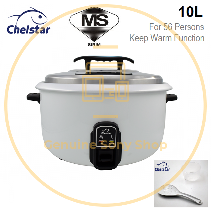 Chelstar CRC100 10L Electric Commercial Rice Cooker for 56 Persons