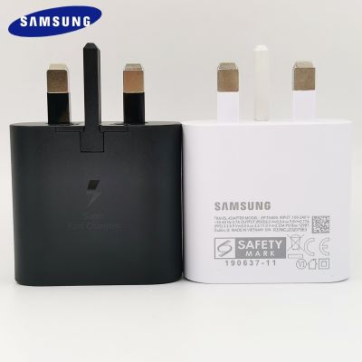 สายเคเบิล PD Samsung 25W เร็วสุดๆที่ชาร์จปลั๊กในสหราชอาณาจักรอังกฤษอะแดปเตอร์เครื่องชาร์จ20CM/1/1.5/2/3M PD สำหรับ Galaxy S20 S21 S22 Note 20 Ultra 10 Plus