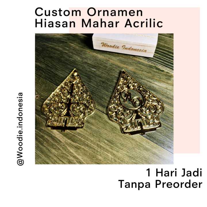 Gunungan Wayang Hiasan Mahar Bahan Akrilik Mirror Gold Lazada Indonesia