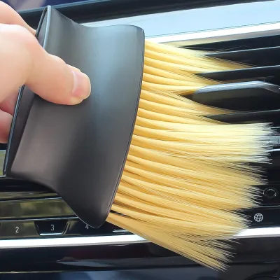 【CC】❖  Car interior sweeping dust soft brush car wash tool artifact gap air outlet cleaning