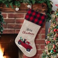 Christmas Stocking Cotton Linen Merry Christmas Socks New Year 2023 Christmas Tree Decorations for Home Noel Deco Navidad Socks Tights