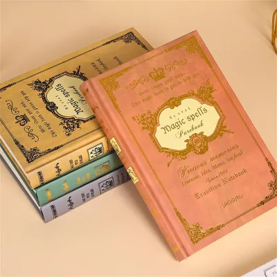 Hardcover Notebook Vintage Notebook Pocket Hardcover Notepad Creative Magic Spells Diary Vintage Hard Cover Notebook