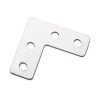 ◐☋☜ 5Pcs L Shaped Stainless Steel Corner Brackets Flat Fixing Mending Repair Plates Brackets Angle Plate 40/50MM