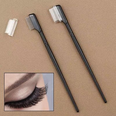 1PC Eyelash Comb Black Eyelashes Extension Eyebrow Metal Comb Brush Eye Lashes Beauty Cosmetic Tools Makeup Brushes Sets