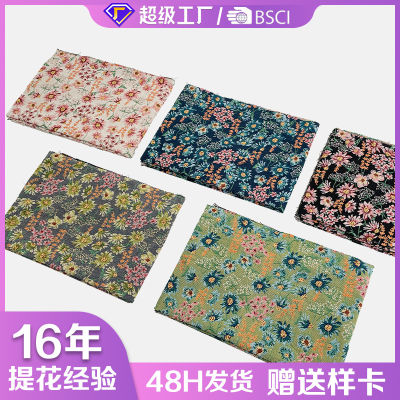 Begonia Yarn-Dyed Jacquard Fabric Pastoral Style Tablecloth Sofa Slipcover Small Floral Bags Clothing Fabric In Stock Wholesale