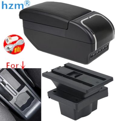 hot【DT】 Armrest box Skoda Yeti Octavia A5 MK2 layer heighten central Store content storage ashtray USB Charging